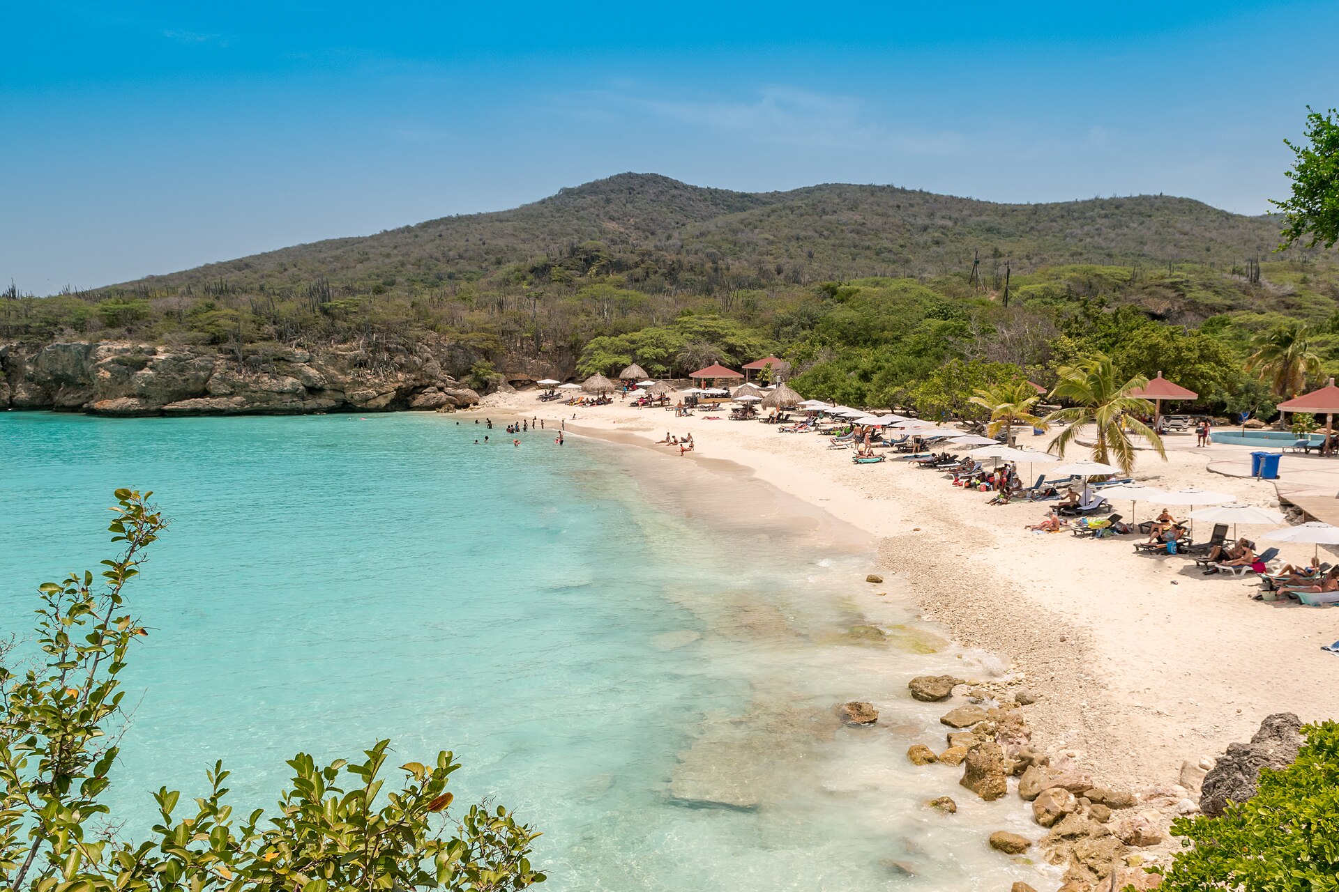Westpunt coastline and blue water in Curaçao